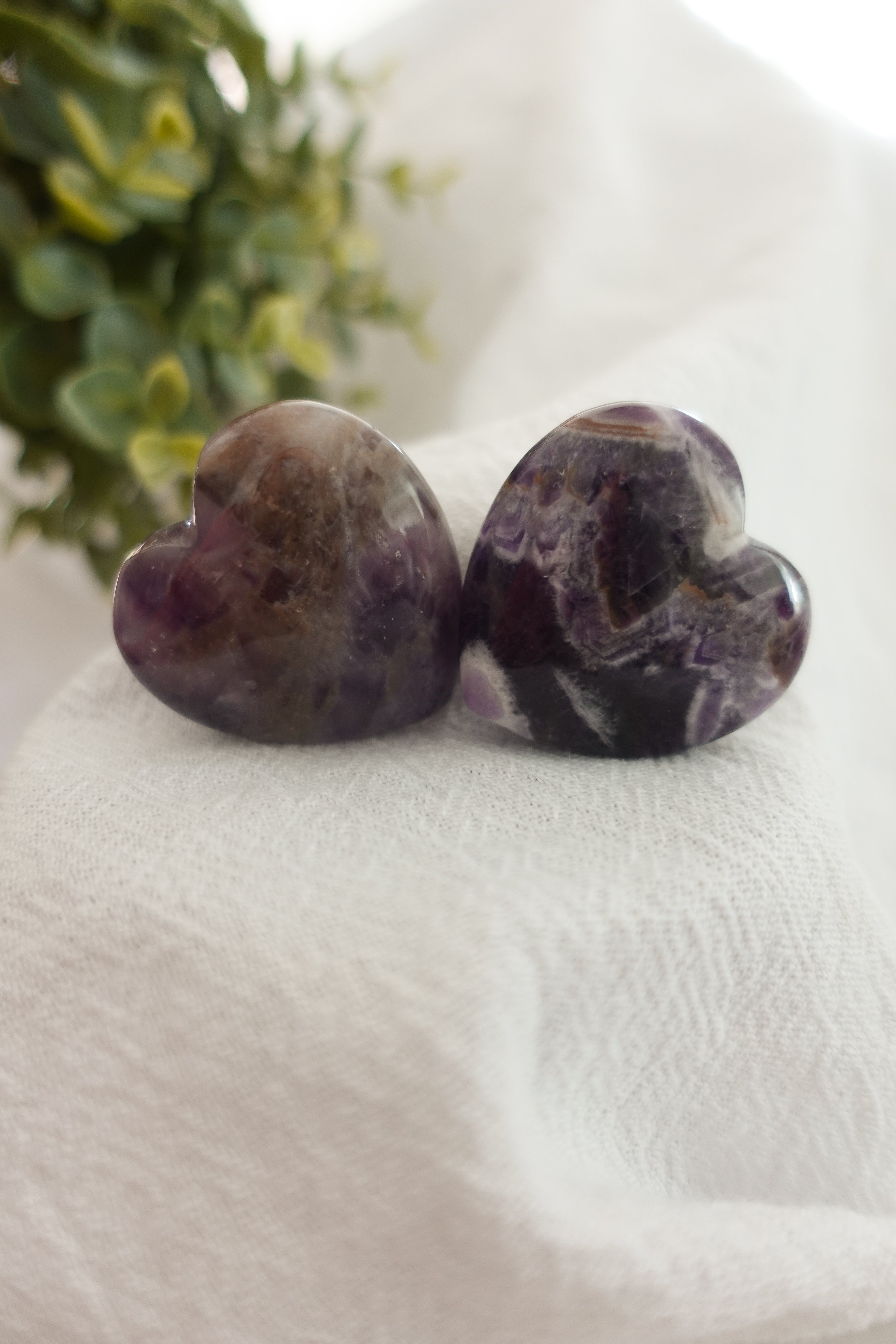 Amethyst Chevron Hearts