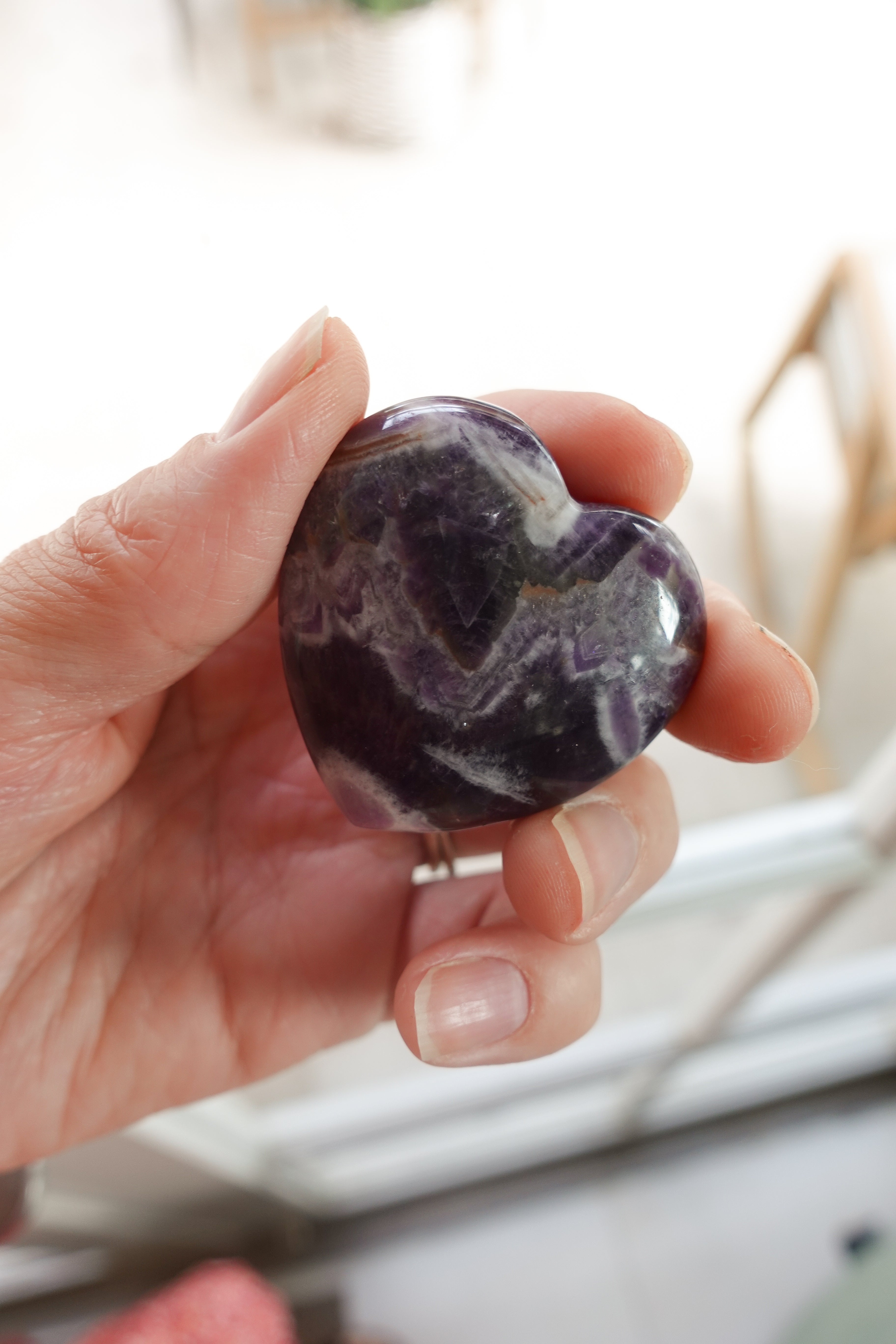 Amethyst Chevron Hearts