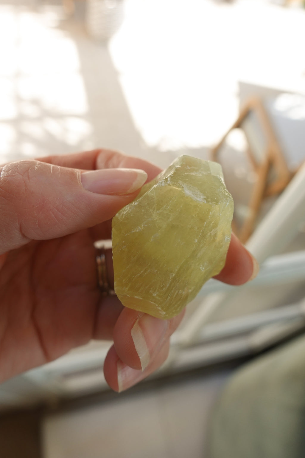 Green Calcite Raw