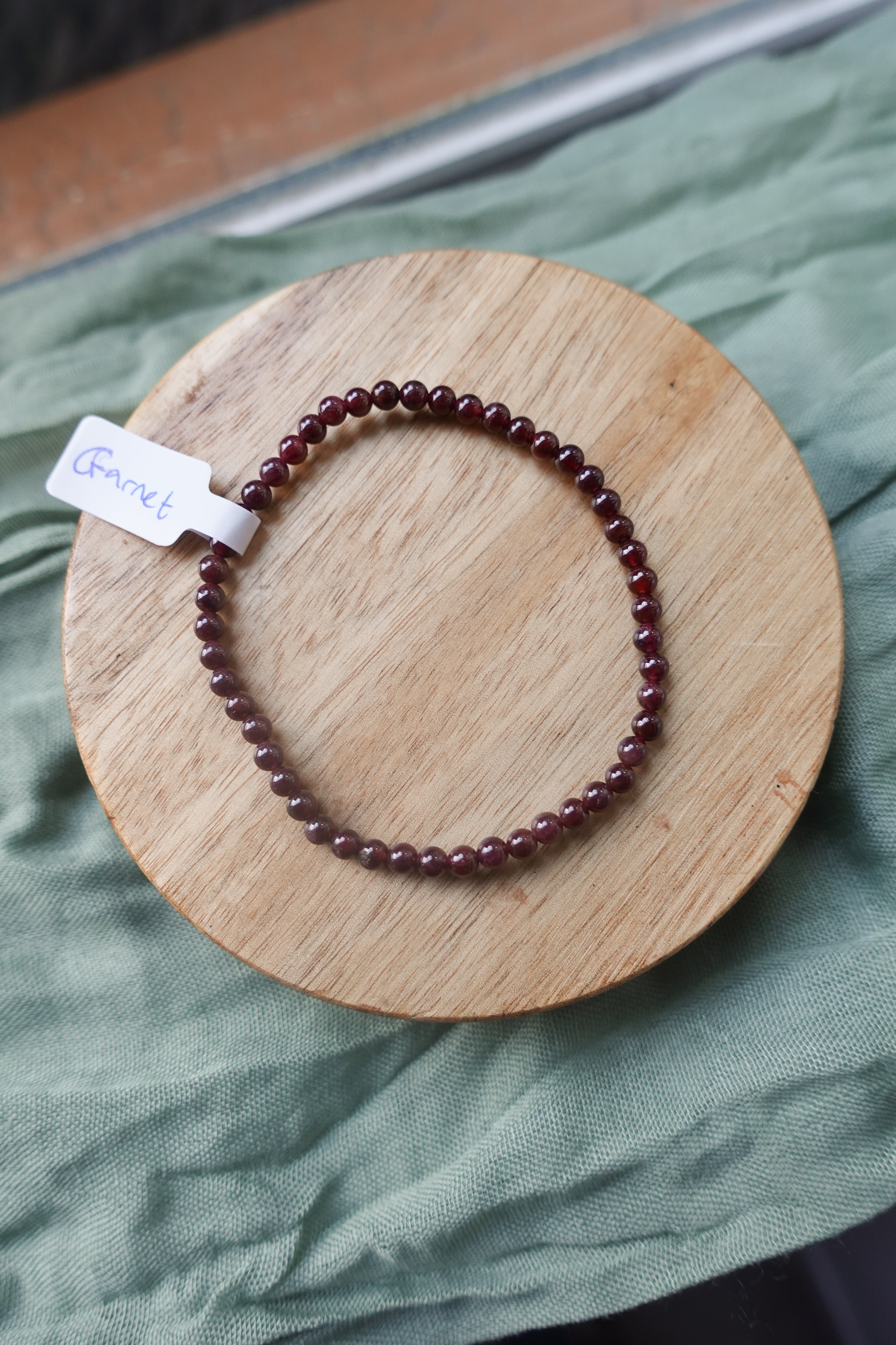 Garnet Bracelet 4mm