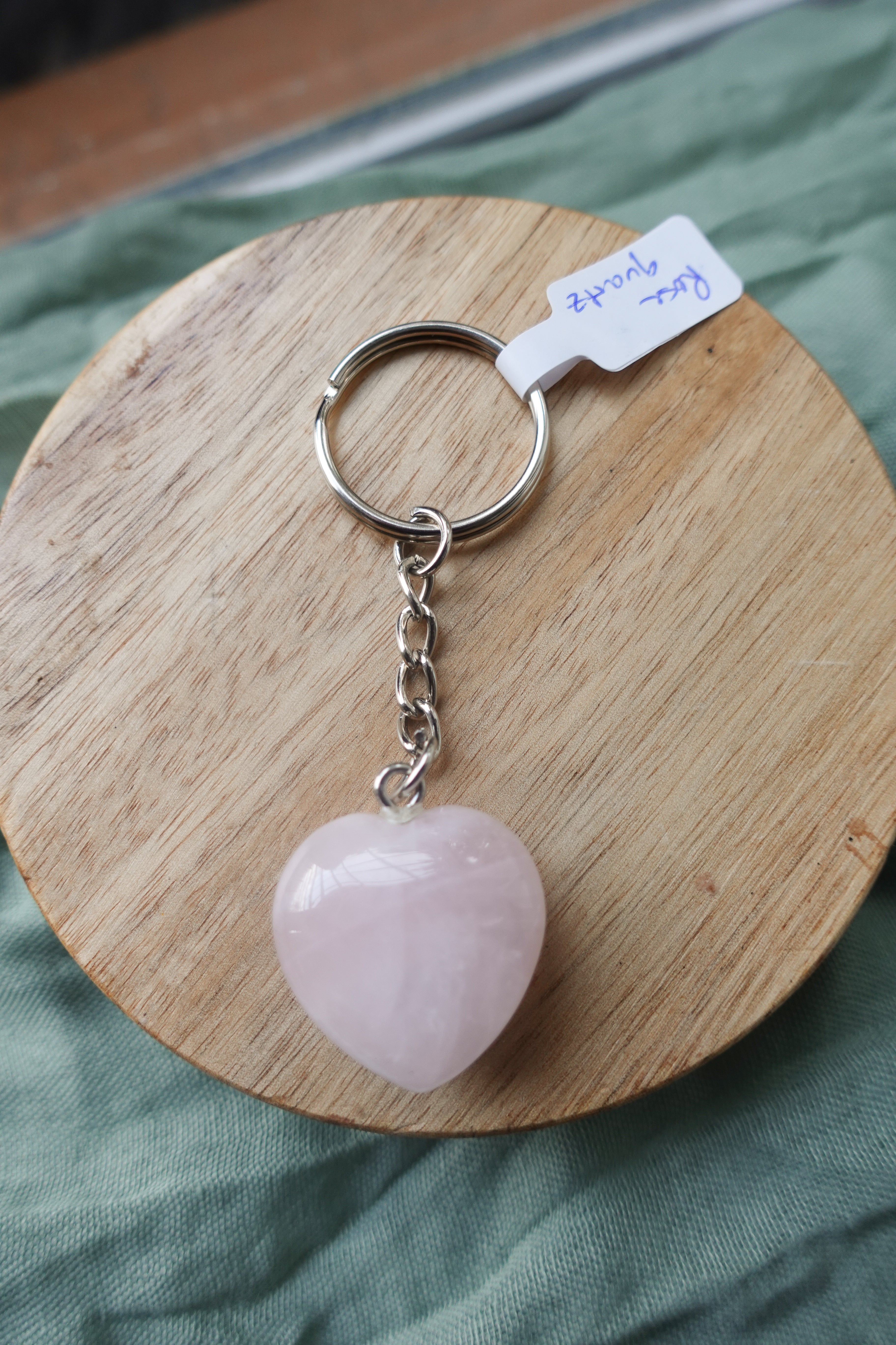 Rose Quartz Keychain
