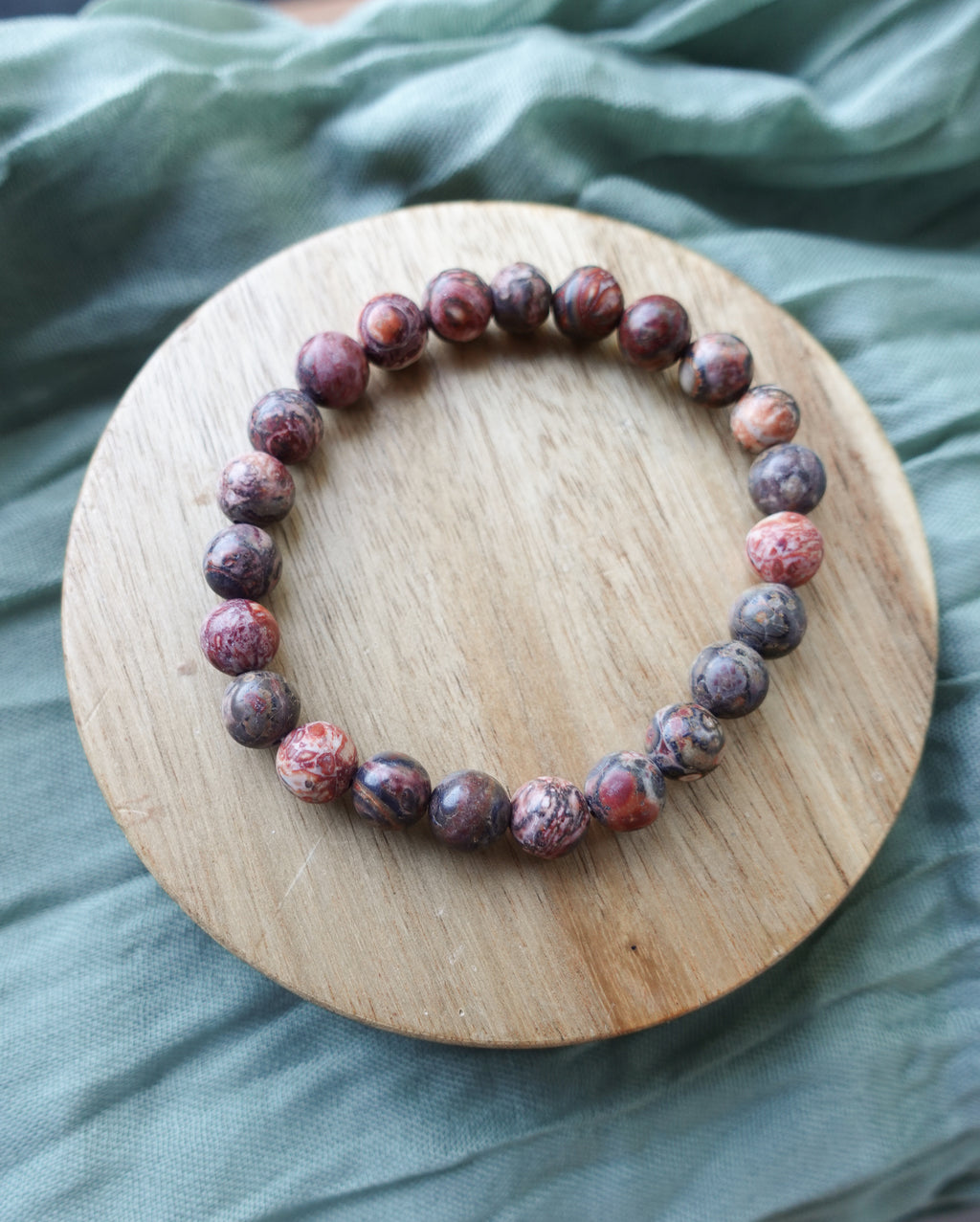 Leopard Skin Jasper Bracelet 6mm