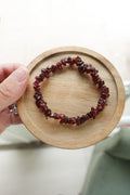 Garnet Raw Bracelet