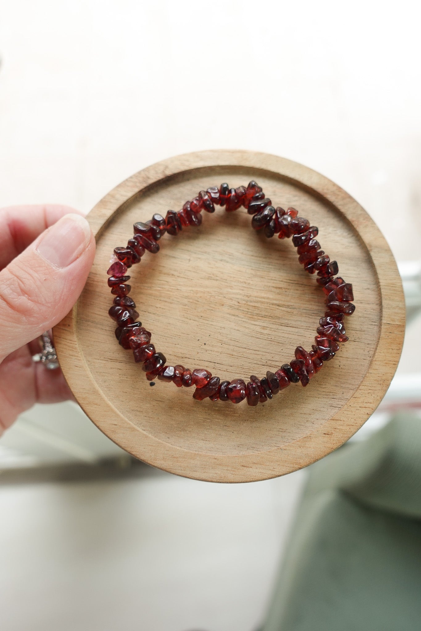 Garnet Raw Bracelet