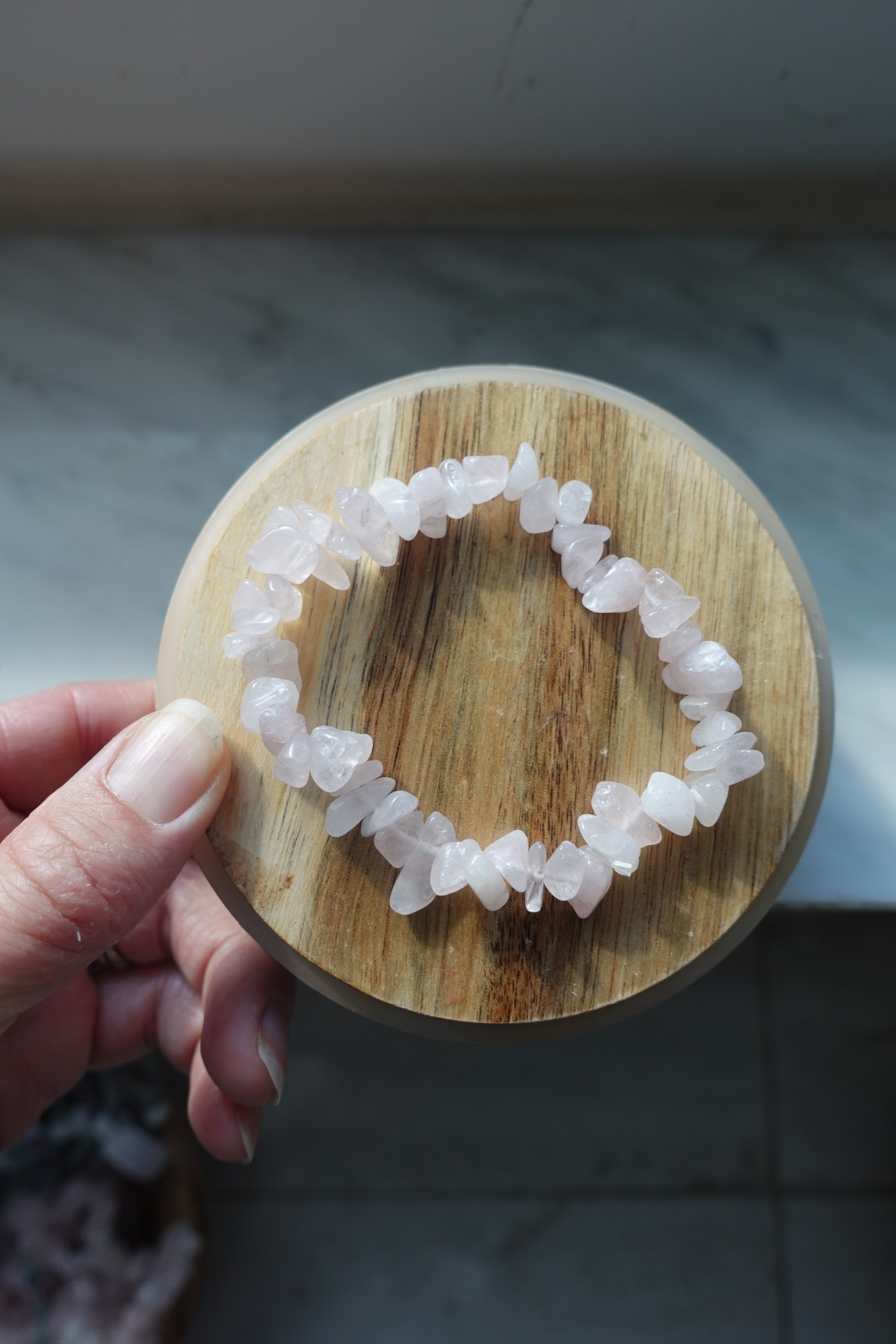 Rose Quartz Raw Bracelet