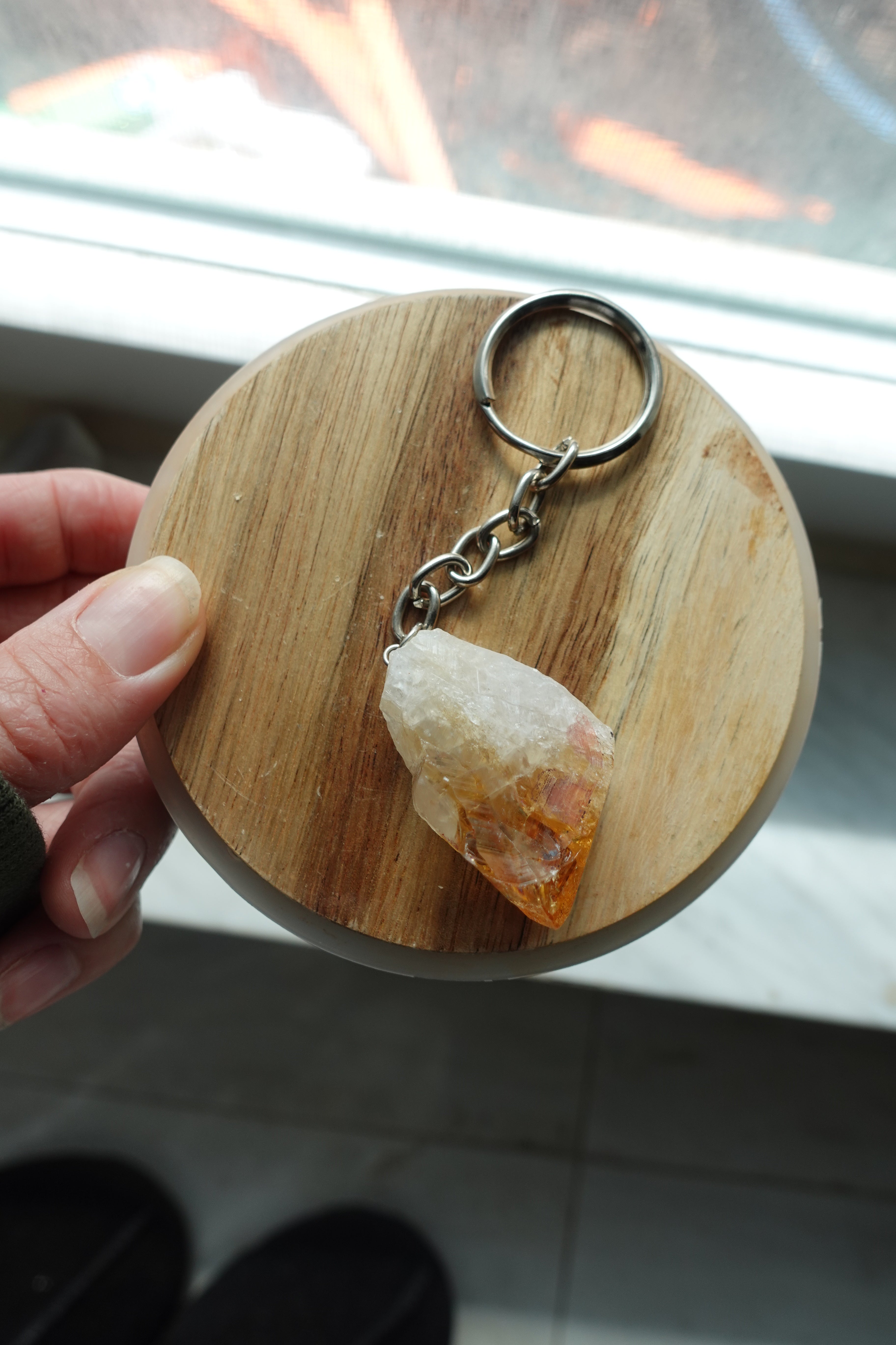 Citrine Raw Keychain