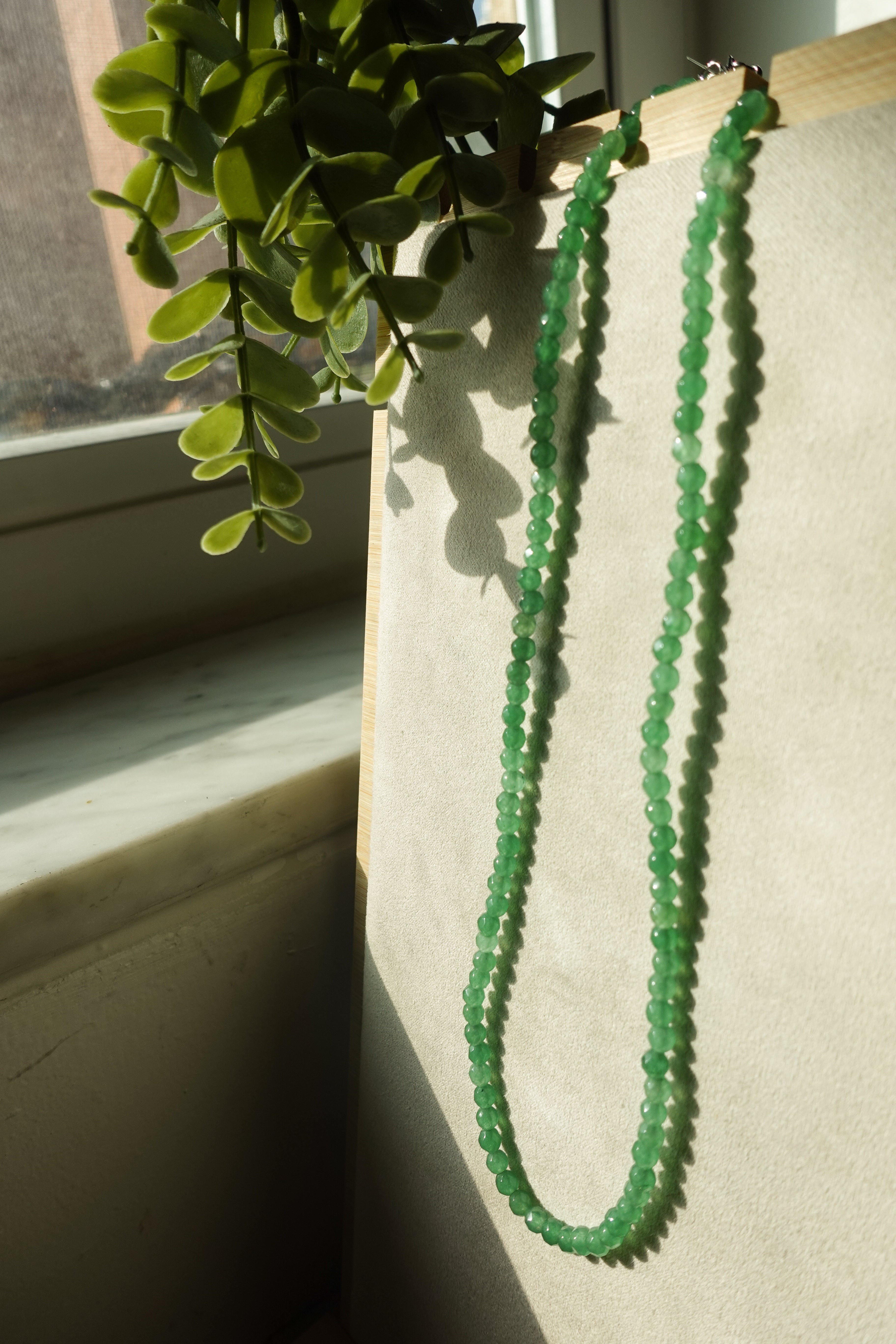 Green Aventurine Dark Necklace 18 Inch