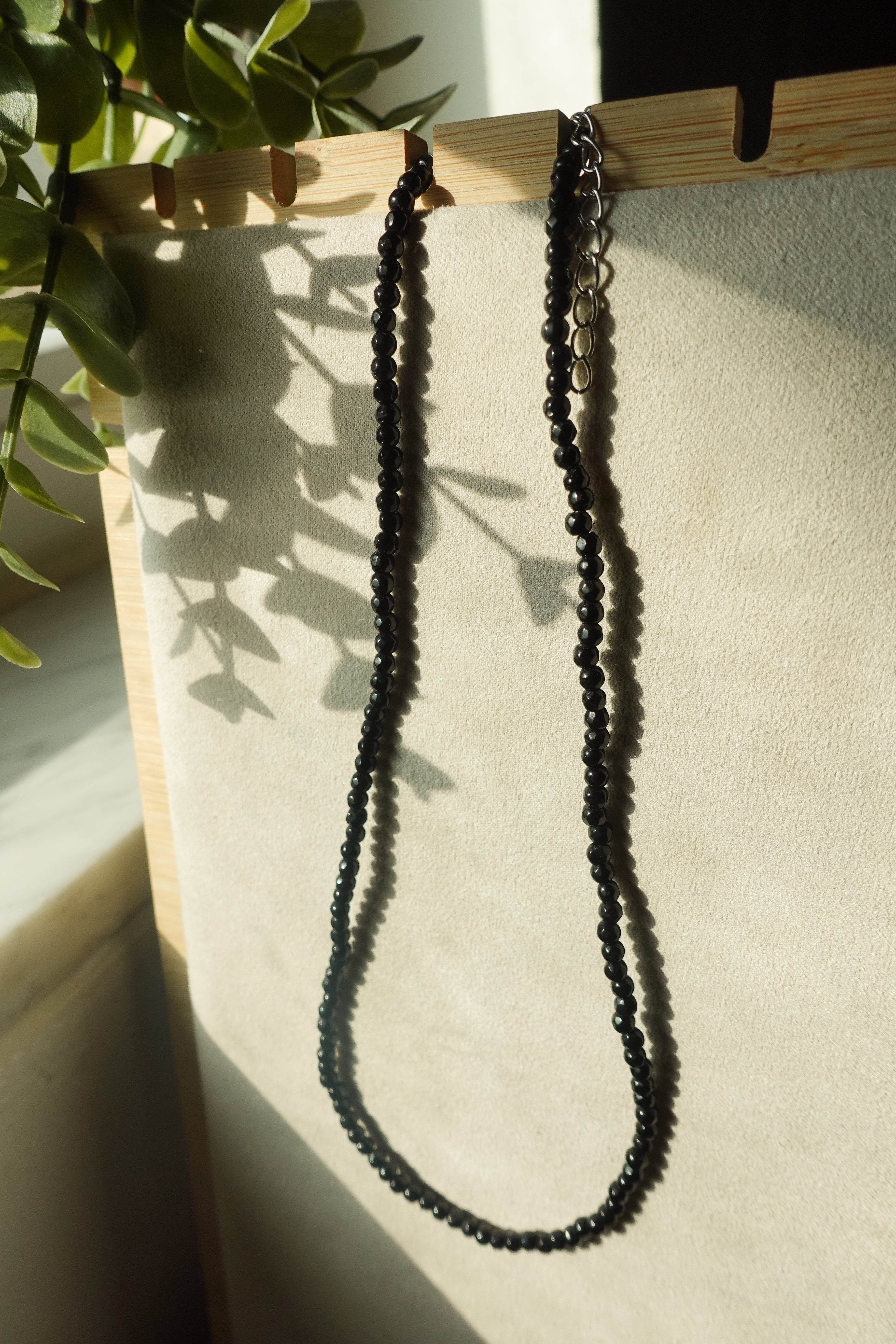 Black Obsidian Necklace 18 Inch