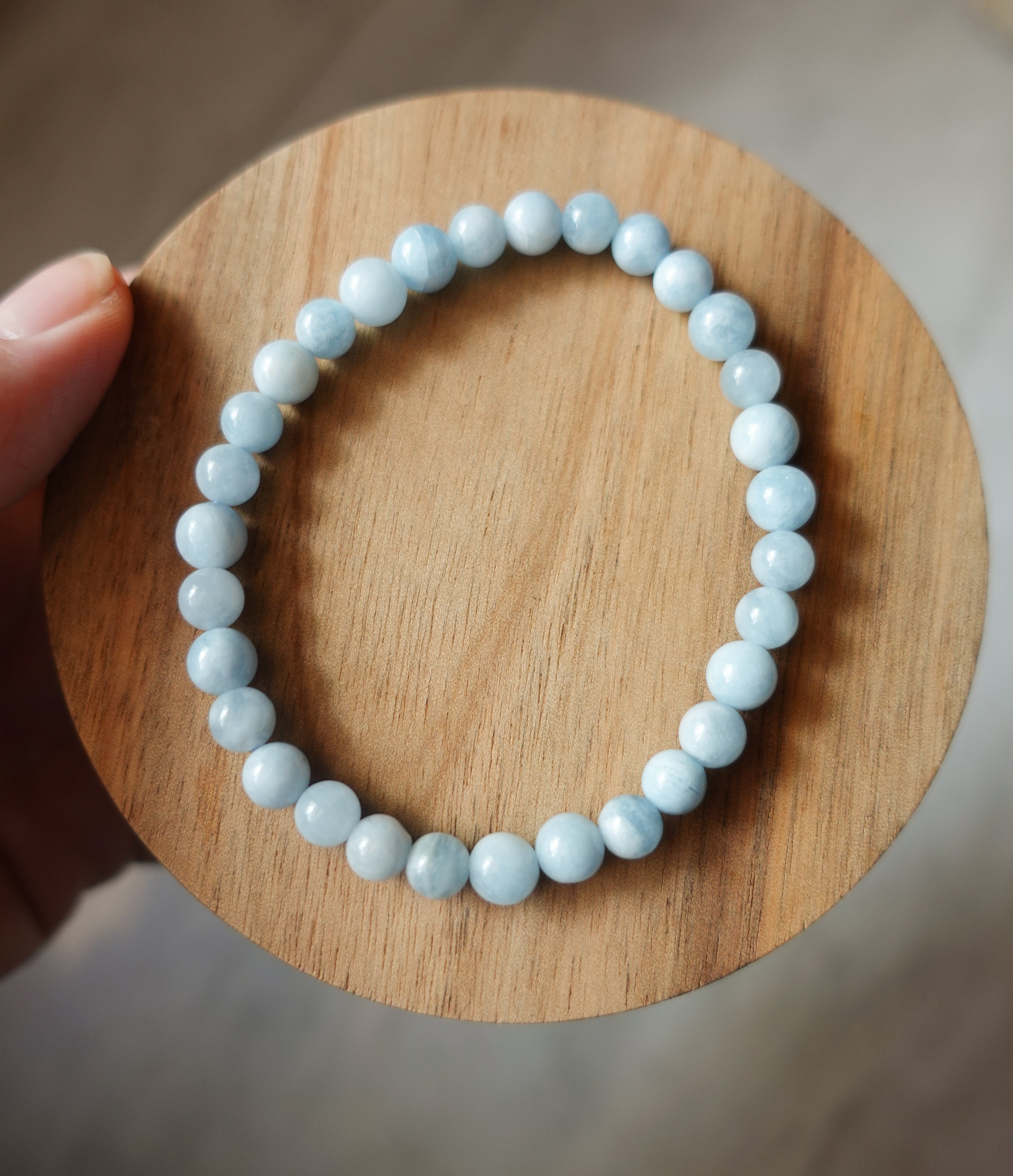 Aquamarine 6mm Bracelet