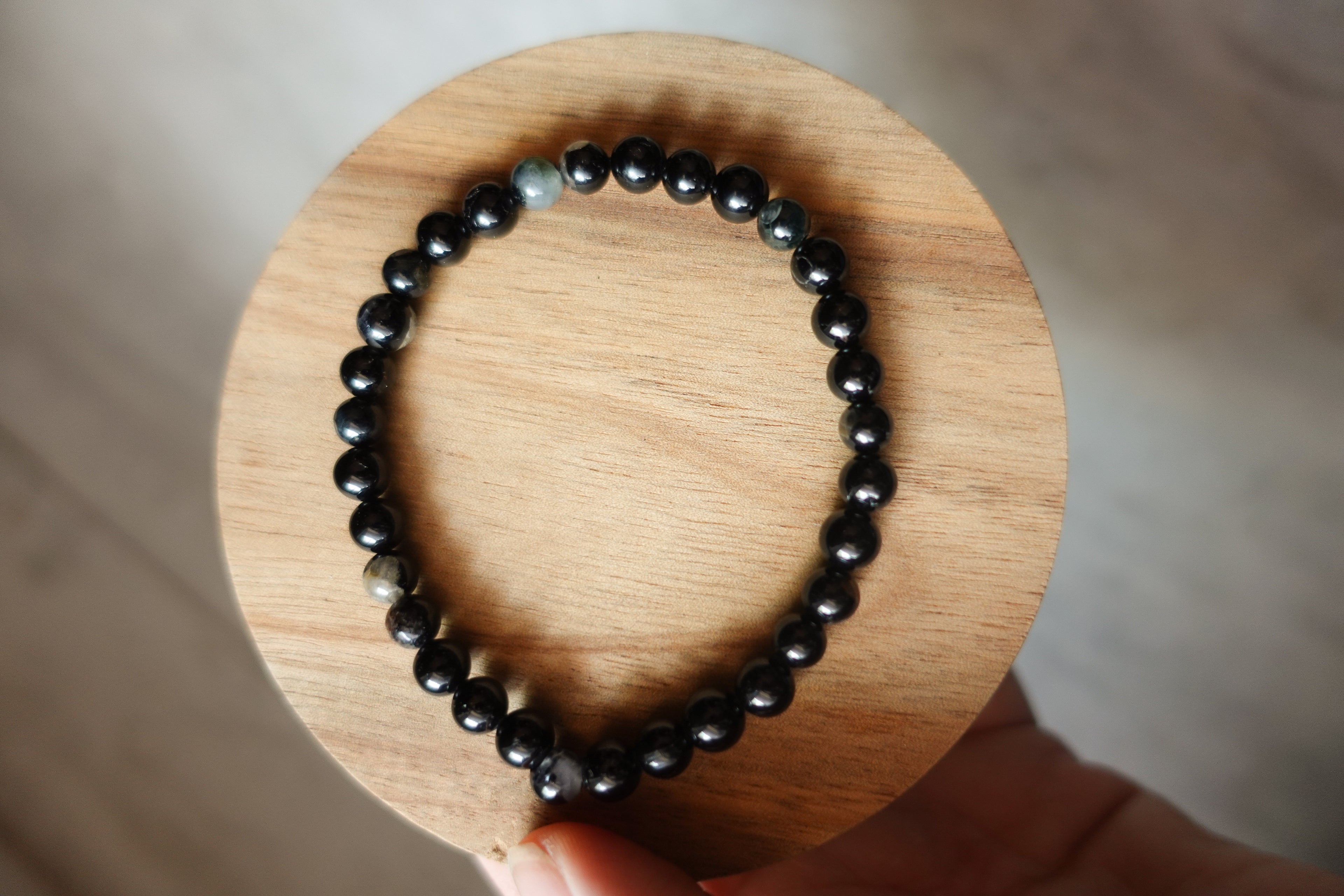 Black Tourmaline 6mm Round Bracelet
