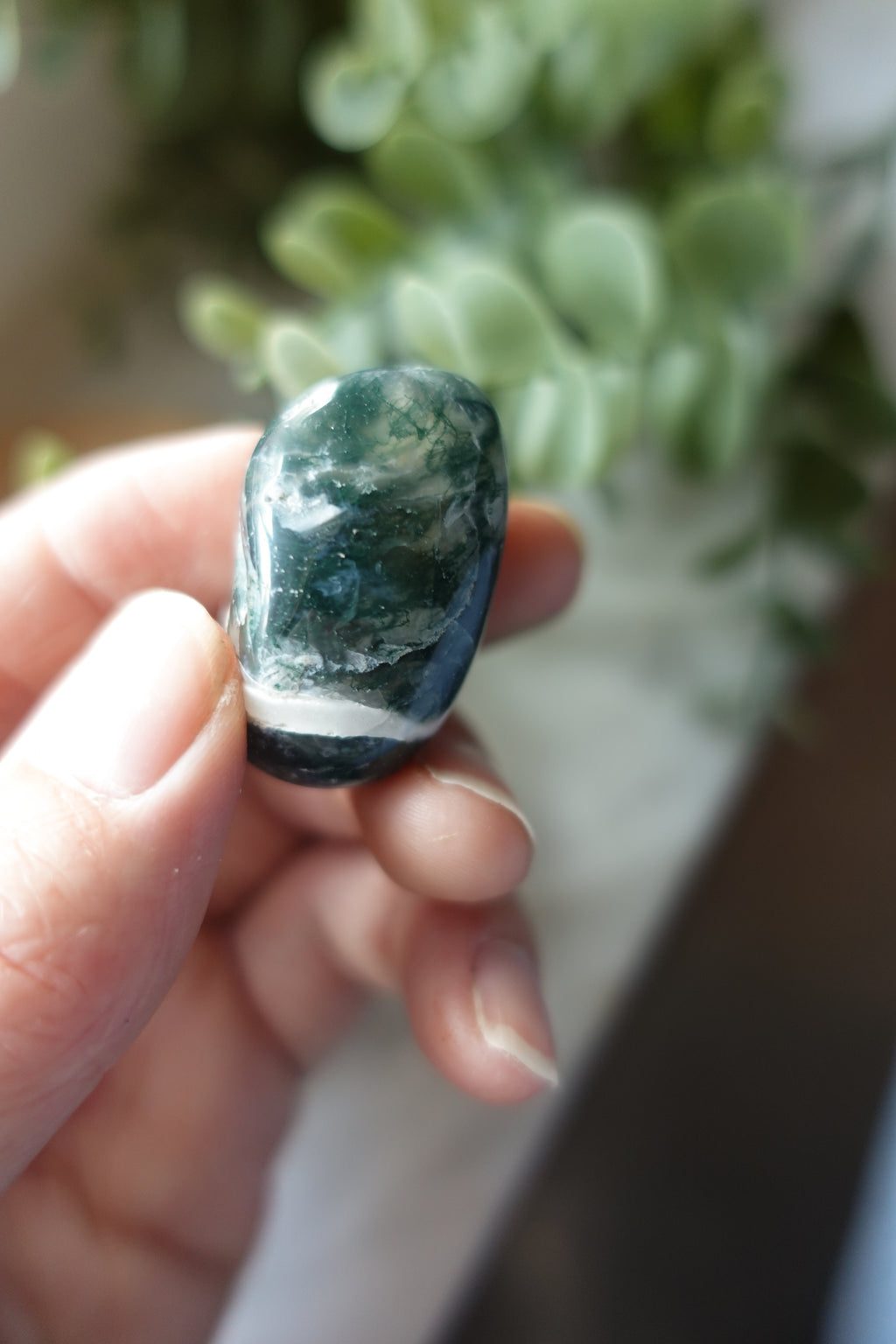 Moss Agate Tumbled