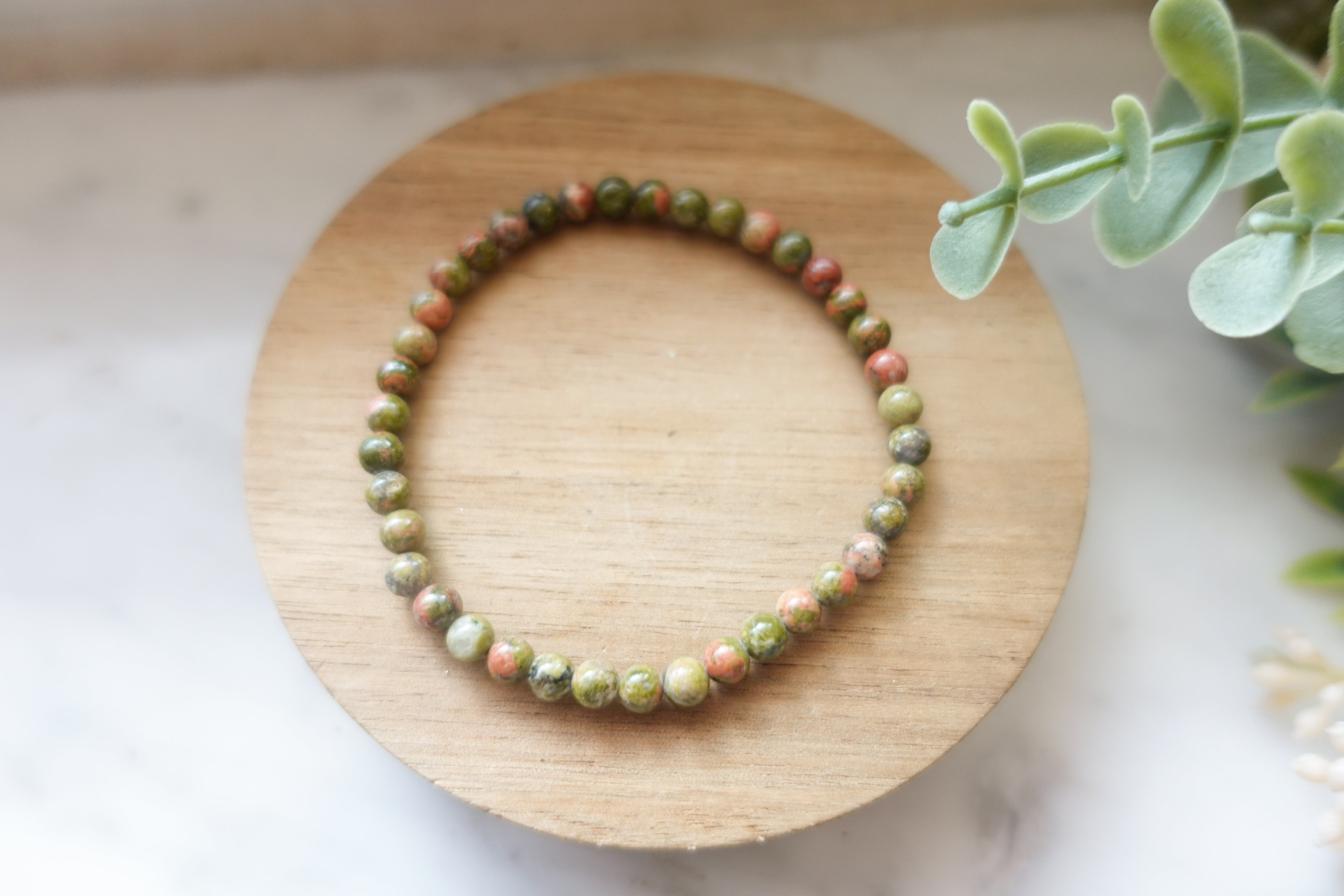 Unakite 4mm Bracelet