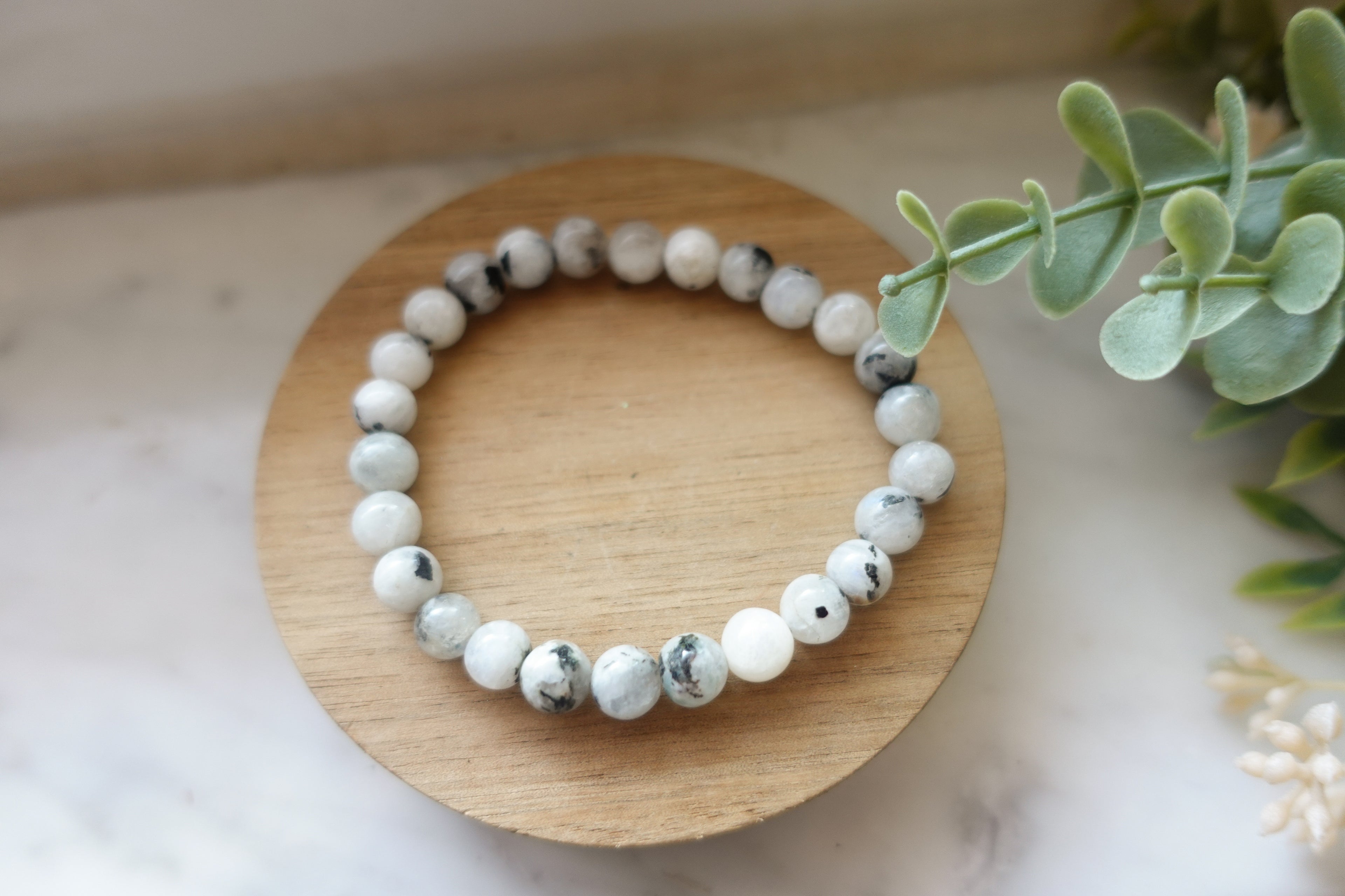 Rainbow Moonstone 6mm Bracelet