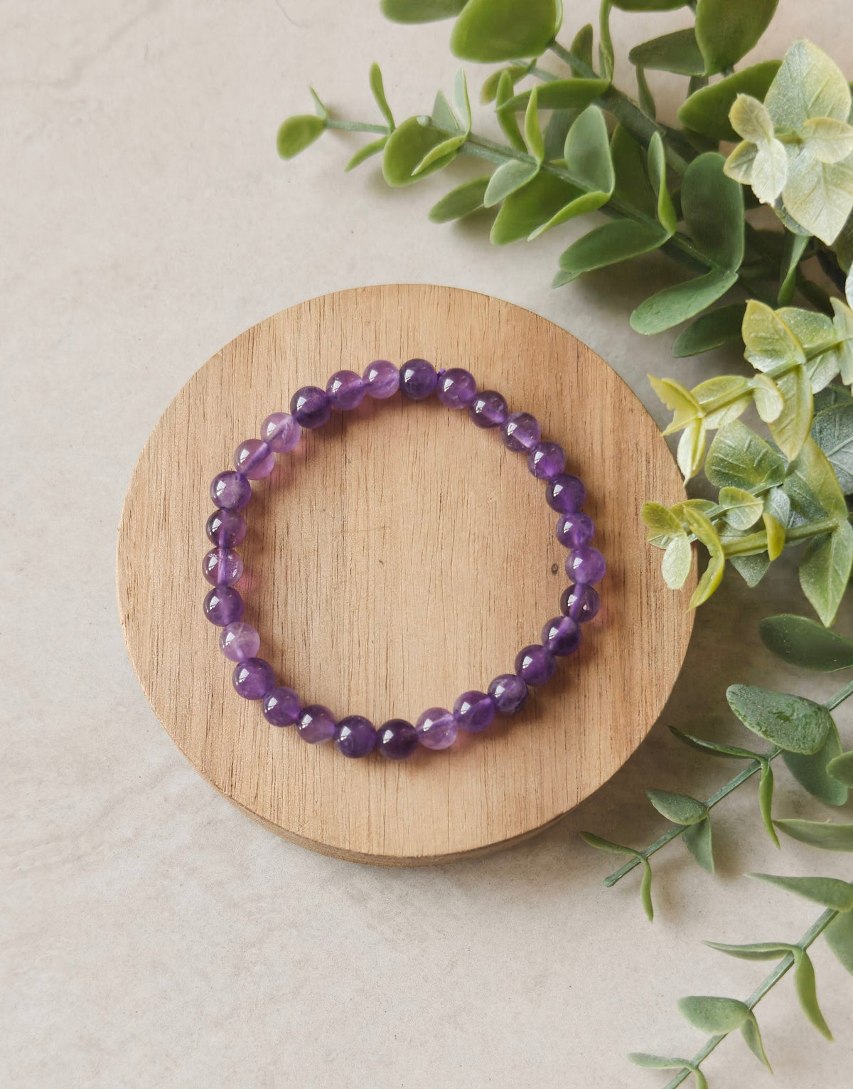 Amethyst 6mm Bracelet