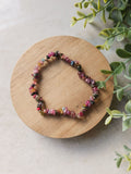 Watermelon Tourmaline Mini Chip Bracelet